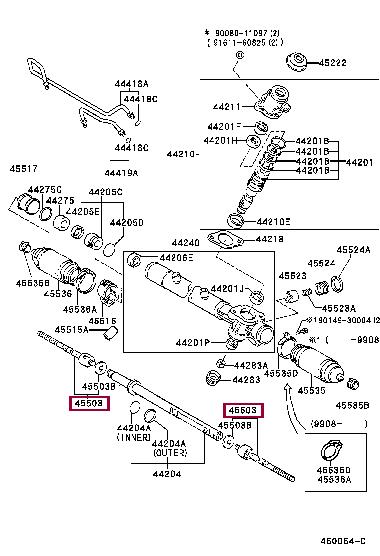 Toyota 45503-09041 Drążek kierowniczy 4550309041: Dobra cena w Polsce na 2407.PL - Kup Teraz!