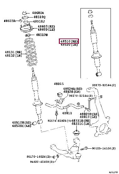 Toyota 48510-80086 Amortyzator 4851080086: Dobra cena w Polsce na 2407.PL - Kup Teraz!