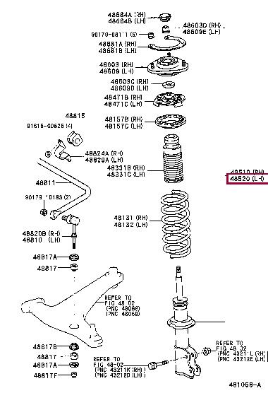 Toyota 48520-19835 Shock absorber assy 4852019835: Buy near me in Poland at 2407.PL - Good price!