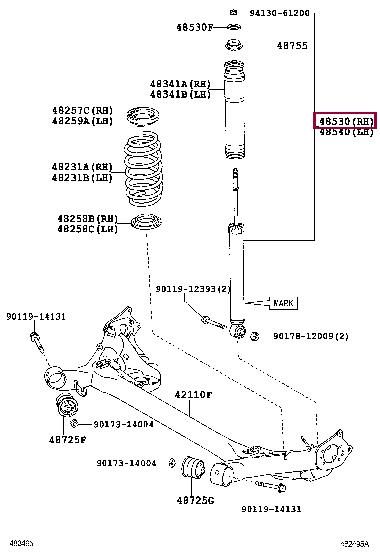 Toyota 48530-80444 Shock absorber assy 4853080444: Buy near me in Poland at 2407.PL - Good price!