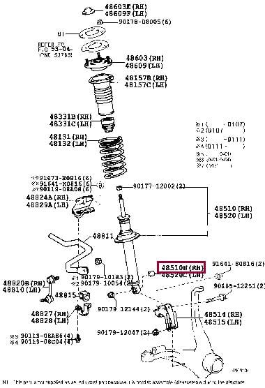 Toyota 90389-12016 Silent block front shock absorber 9038912016: Buy near me in Poland at 2407.PL - Good price!