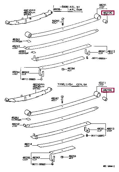 Toyota 90389-14007 Сайлентблок задньої ресори задній 9038914007: Купити у Польщі - Добра ціна на 2407.PL!