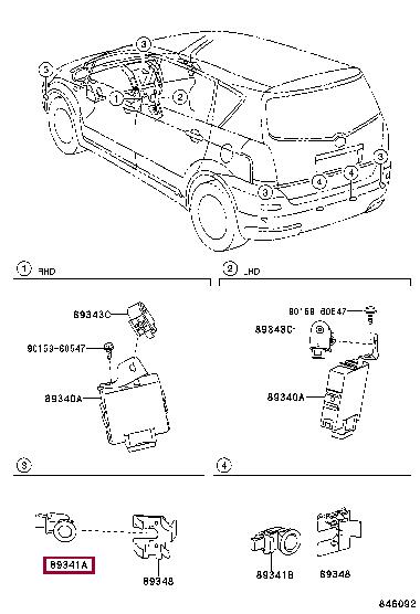 Toyota 89341-33140-A0 Датчик парковки 8934133140A0: Приваблива ціна - Купити у Польщі на 2407.PL!