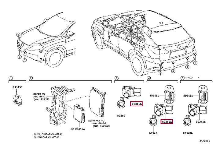 Toyota 89341-48010-B4 Parking sensor 8934148010B4: Buy near me in Poland at 2407.PL - Good price!