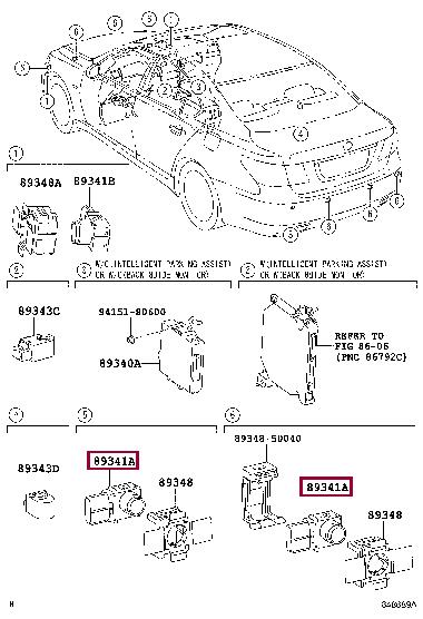 Toyota 89341-50060-C0 Parking sensor 8934150060C0: Buy near me in Poland at 2407.PL - Good price!