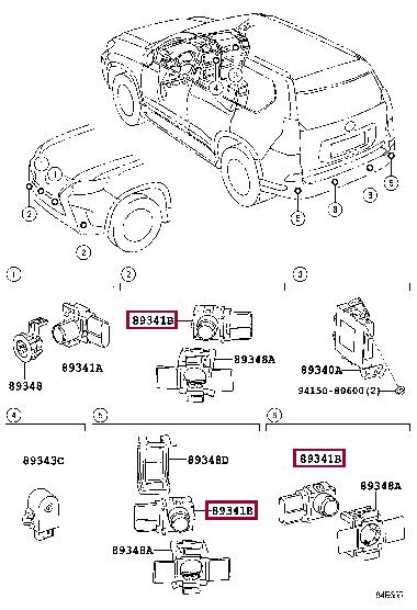 Toyota 89341-60040-C2 Parking sensor 8934160040C2: Buy near me in Poland at 2407.PL - Good price!