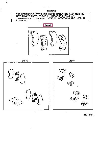 Toyota 04466-28020 Brake Pad Set, disc brake 0446628020: Buy near me in Poland at 2407.PL - Good price!