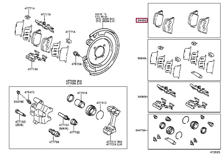 Toyota 04466-33140 Klocki hamulcowe, zestaw 0446633140: Atrakcyjna cena w Polsce na 2407.PL - Zamów teraz!