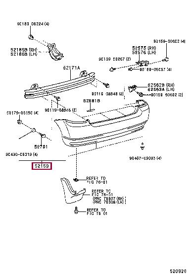 Toyota 52159-13908 Bumper 5215913908: Buy near me at 2407.PL in Poland at an Affordable price!