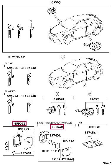 Toyota 89904-48521 Inteligentny klucz 8990448521: Dobra cena w Polsce na 2407.PL - Kup Teraz!