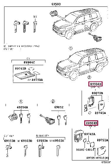 Toyota 89904-60830 Inteligentny klucz 8990460830: Dobra cena w Polsce na 2407.PL - Kup Teraz!