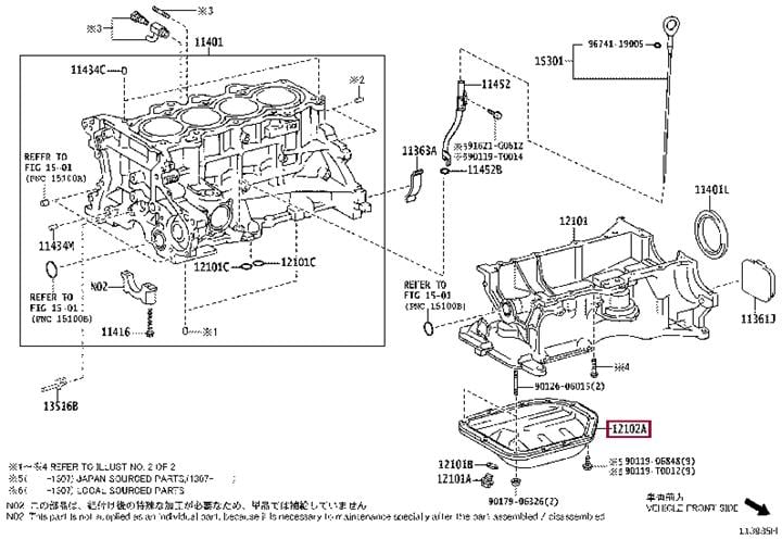 Toyota 12102-0M010 Піддон масляний двигуна 121020M010: Приваблива ціна - Купити у Польщі на 2407.PL!