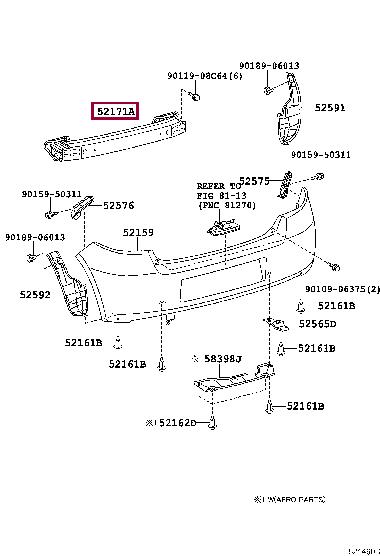 Toyota 52023-0D010 Support, bumper 520230D010: Buy near me in Poland at 2407.PL - Good price!