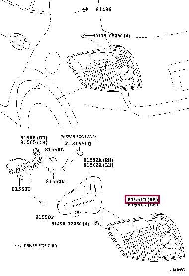 Toyota 81551-02380 Heckleuchte 8155102380: Kaufen Sie zu einem guten Preis in Polen bei 2407.PL!