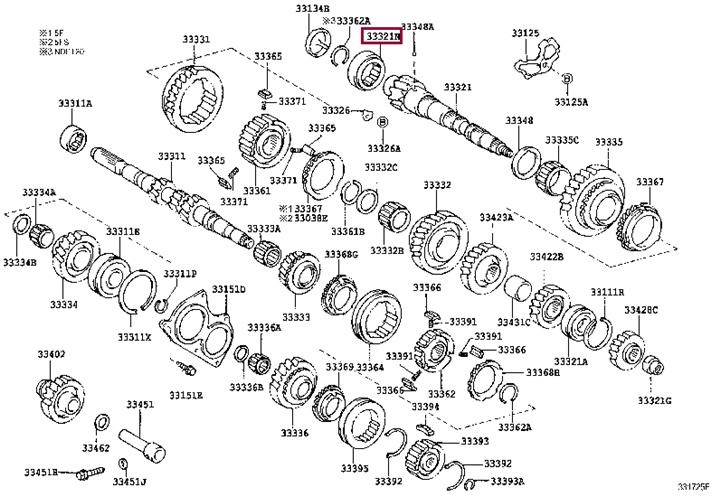 Toyota 90365-33006 Підшипник вала вторинного передній 9036533006: Приваблива ціна - Купити у Польщі на 2407.PL!