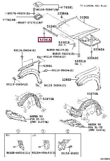90467T0013 Toyota Clip