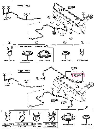 

przewód giętki paliwowy 9533306010 Toyota