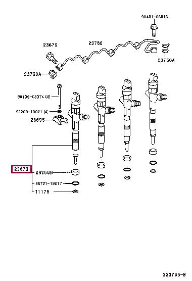 Toyota 23670-29035 Injector fuel 2367029035: Buy near me in Poland at 2407.PL - Good price!