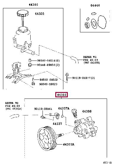 Toyota 44310-60480 Hydraulic Pump, steering system 4431060480: Buy near me at 2407.PL in Poland at an Affordable price!