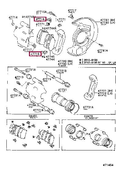 Toyota 47716-32010 Mounting kit brake pads 4771632010: Buy near me in Poland at 2407.PL - Good price!