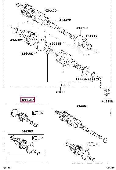 Toyota 04427-0D050 Bellow, driveshaft 044270D050: Buy near me in Poland at 2407.PL - Good price!