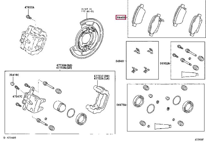 Toyota 04466-05010 Scheibenbremsbeläge, Set 0446605010: Kaufen Sie zu einem guten Preis in Polen bei 2407.PL!