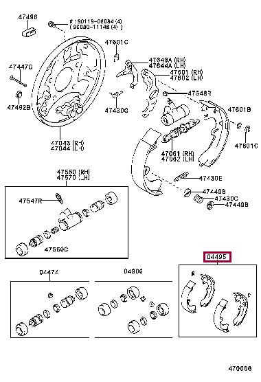 Toyota 0449502010 Trommelbremsbacke 0449502010: Kaufen Sie zu einem guten Preis in Polen bei 2407.PL!