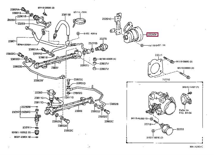 Toyota 23300-65010 Filtr paliwa 2330065010: Dobra cena w Polsce na 2407.PL - Kup Teraz!