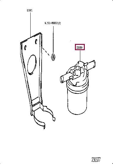 Toyota 23300-75020 Fuel filter 2330075020: Buy near me in Poland at 2407.PL - Good price!