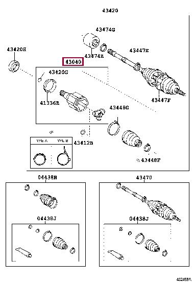 Toyota 43040-28011 Wellengelenk 4304028011: Kaufen Sie zu einem guten Preis in Polen bei 2407.PL!