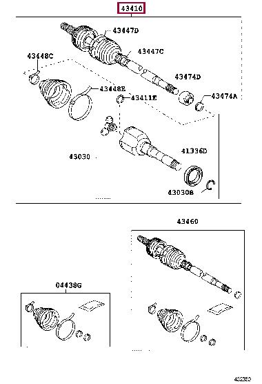 Toyota 43410-02570 Drive shaft 4341002570: Buy near me in Poland at 2407.PL - Good price!