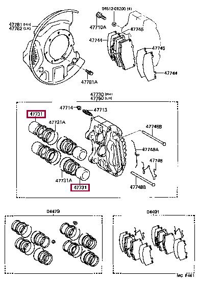 Toyota 47731-35010 Brake caliper piston 4773135010: Buy near me in Poland at 2407.PL - Good price!