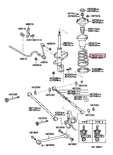 Toyota 48231-33090 Fahrwerksfeder 4823133090: Kaufen Sie zu einem guten Preis in Polen bei 2407.PL!