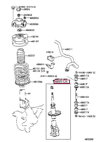 Toyota 48520-19585 Shock absorber assy 4852019585: Buy near me in Poland at 2407.PL - Good price!