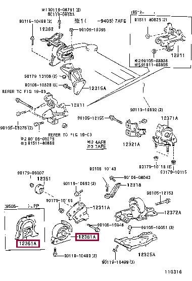 Toyota 12361-11160 Poduszka silnika z przodu 1236111160: Atrakcyjna cena w Polsce na 2407.PL - Zamów teraz!