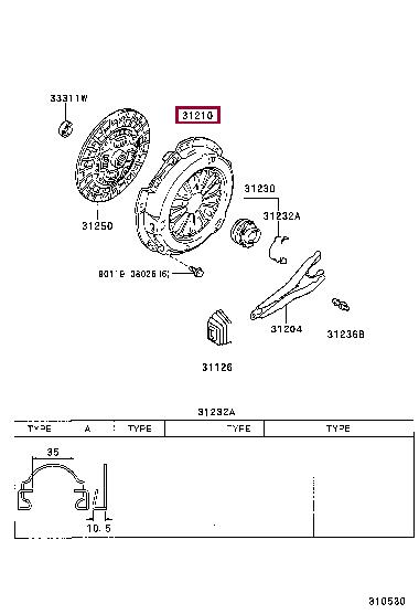 Toyota 31210-35110 Clutch thrust plate 3121035110: Buy near me in Poland at 2407.PL - Good price!