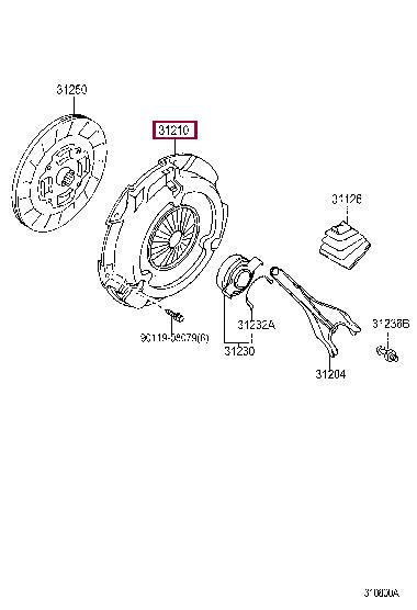 Toyota 31210-42020 Clutch thrust plate 3121042020: Buy near me in Poland at 2407.PL - Good price!