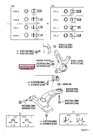 Toyota 43330-29425 Ball joint 4333029425: Buy near me in Poland at 2407.PL - Good price!