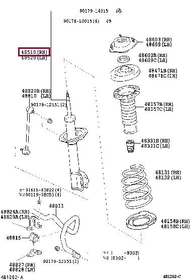 Toyota 48510-49655 Shock absorber assy 4851049655: Buy near me in Poland at 2407.PL - Good price!