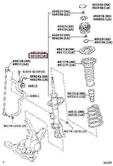 Toyota 48520-59195 Shock absorber assy 4852059195: Buy near me in Poland at 2407.PL - Good price!