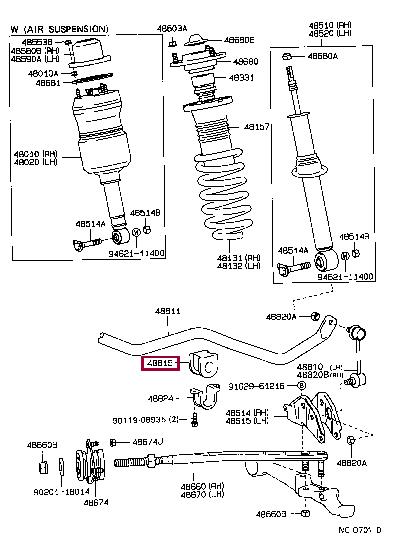 Toyota 48815-50110 Втулка передньої стійки стабілізатора, N1 4881550110: Купити у Польщі - Добра ціна на 2407.PL!