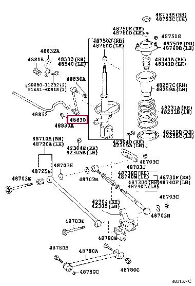 Toyota 48830-06020 Rod/Strut, stabiliser 4883006020: Buy near me in Poland at 2407.PL - Good price!