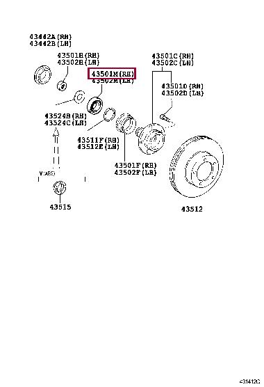 Toyota 90080-36205 Łożysko piasty koła, komplet 9008036205: Dobra cena w Polsce na 2407.PL - Kup Teraz!