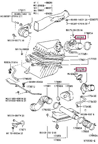 Toyota 22250-75020 Przepływomierz masowy powietrza 2225075020: Dobra cena w Polsce na 2407.PL - Kup Teraz!