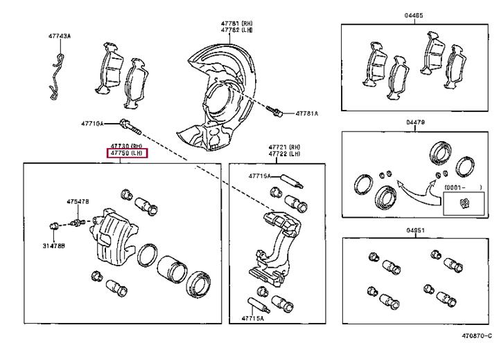 Toyota 47750-21010 Bremssattel 4775021010: Bestellen Sie in Polen zu einem guten Preis bei 2407.PL!