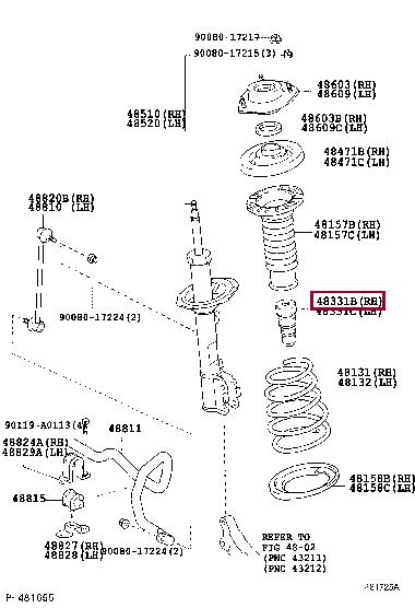 Toyota 48331-0E010 Відбійник амортизатора 483310E010: Приваблива ціна - Купити у Польщі на 2407.PL!