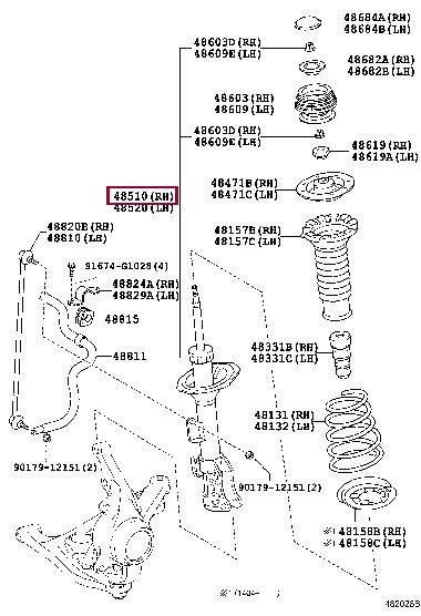 Toyota 48510-80438 Shock absorber assy 4851080438: Buy near me in Poland at 2407.PL - Good price!