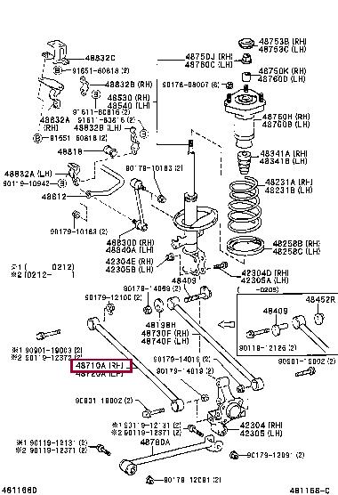 Toyota 48710-48020 Track Control Arm 4871048020: Buy near me at 2407.PL in Poland at an Affordable price!