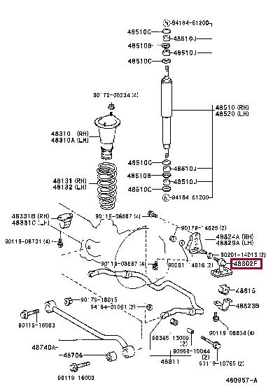 Toyota 48802-60050 Łącznik stabilizatora 4880260050: Dobra cena w Polsce na 2407.PL - Kup Teraz!