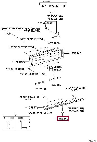 Toyota 76924-13020 Plug towing hook 7692413020: Buy near me in Poland at 2407.PL - Good price!